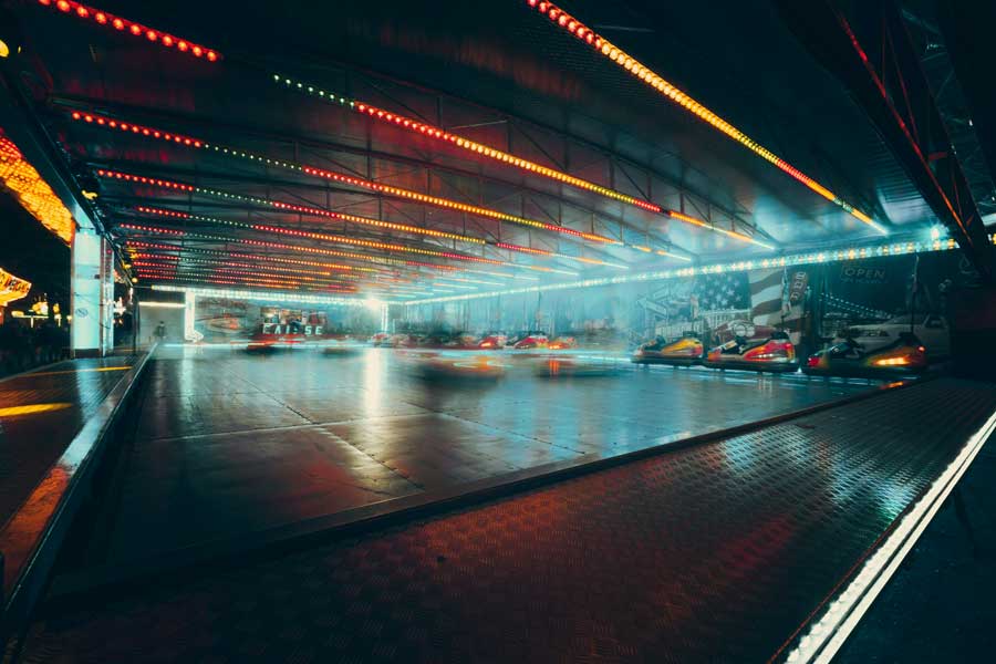 Luik kermis botsauto's attractie